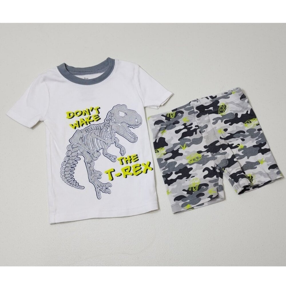 Members Mark T-rex dinosaur pajamas Shorts & Short Sleeve Shirt Size 3T